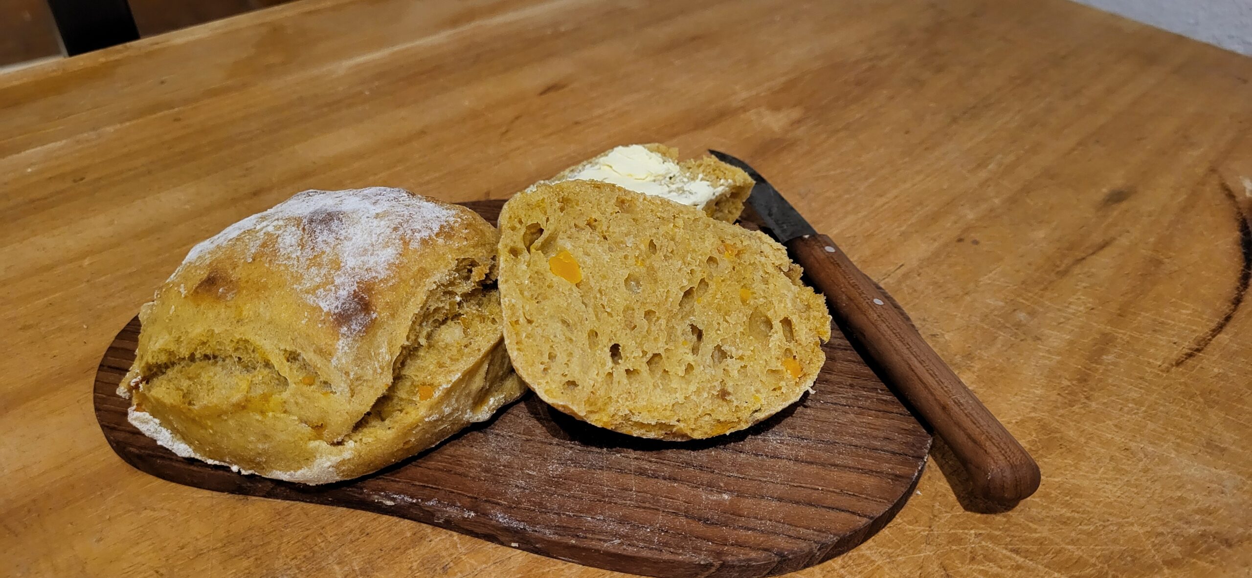 Kürbisbrötchen im Oktober